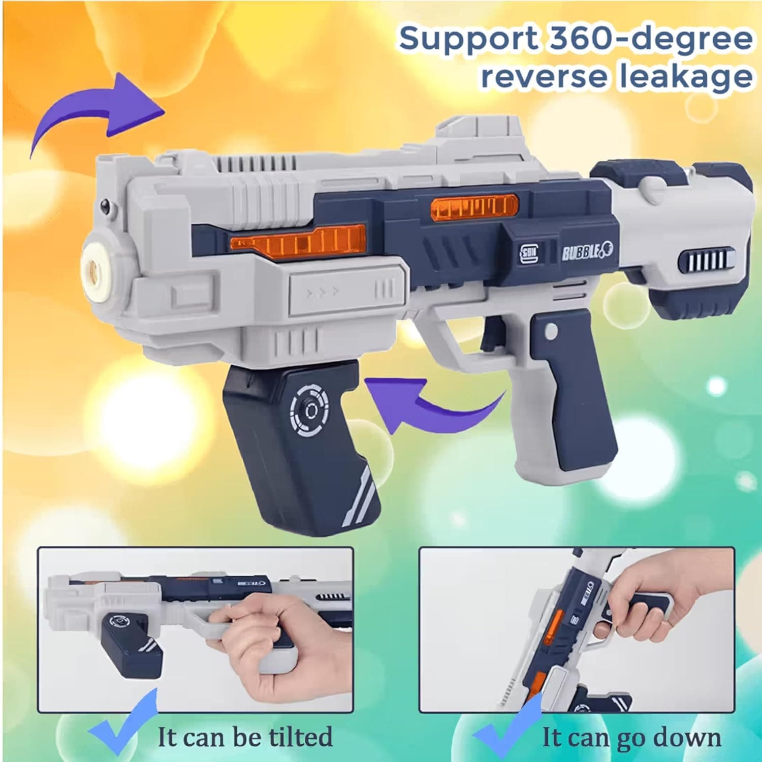 Electric Bubble Gun with Lights & Sound