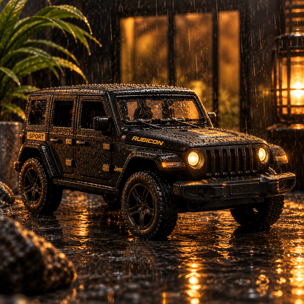 Jeep Rubicon 1:36 Alloy Die-Cast Model Car