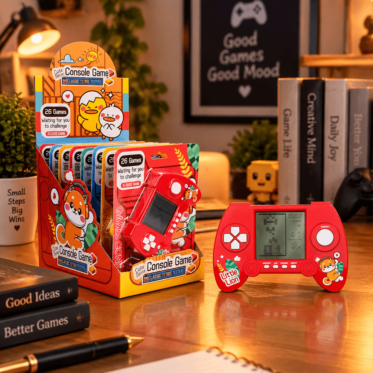 Mini Gaming Console for Kids – 26 Built-in Classic Games